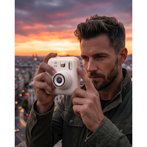 Eğlenceli Baskılı Çocuk Fotoğraf Makinesi Video Çekim 4 Rulo Kağıt 5 Kalem Set