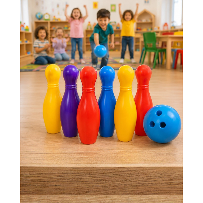 Eğlenceli Bowling Oyuncak Seti Çocuklar İçin Renkli Kuka Ve Top Eğlenceli Bowling Oyuncak Seti Çocuklar İçin Renkli Kuka Ve Top