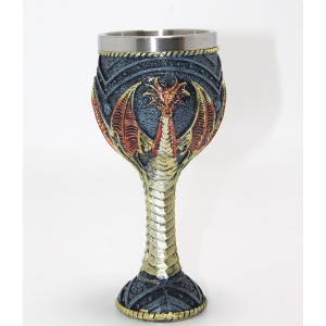 Ejderha Tasarımı 3d Kabartmalı Çelik Kadeh Bardak Alk4376