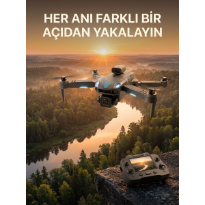 Ekranlı Kumandalı Çift Kameralı Drone İle Havadan Çekim