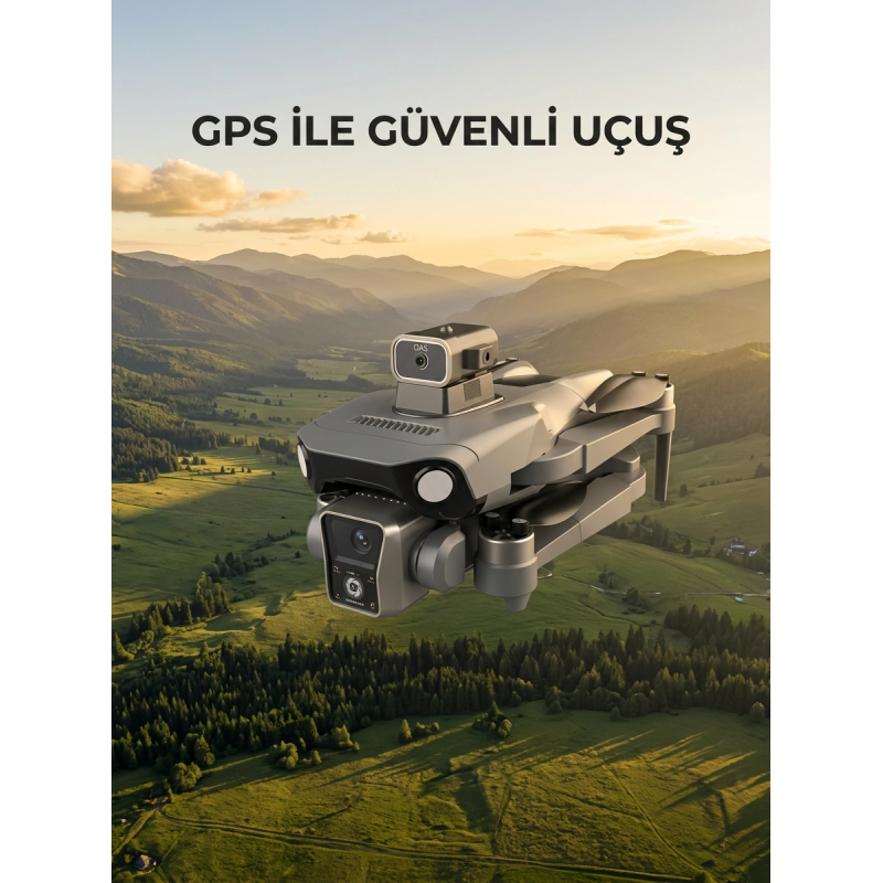 Ekranlı Kumandalı Gps Drone Çift Kameralı Katlanabilir Hava Aracı Ekranlı Kumandalı Gps Drone Çift Kameralı Katlanabilir Hava Aracı