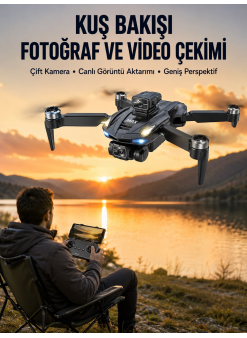 Ekranlı Kumandalı Katlanabilir Kamera Drone Hobi Ve Günlük Kullanım