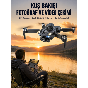 Ekranlı Kumandalı Katlanabilir Kamera Drone Hobi Ve Günlük Kullanım
