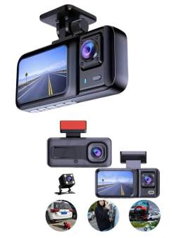 Ekranlı Sürüş Kaydedici Dvr Ön Ve Arka Kameralı Full Hd Çözünürlüklü