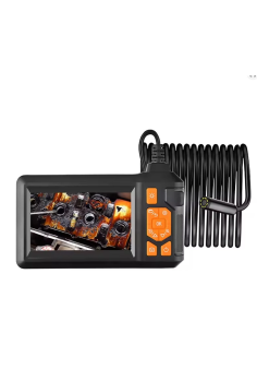Ekranlı Üç Kameralı Çantalı 10 Metre Sert Kablo Yılan Endoskop Kamera  Sd Kart Girişli 8 Mm 4.3 Inc