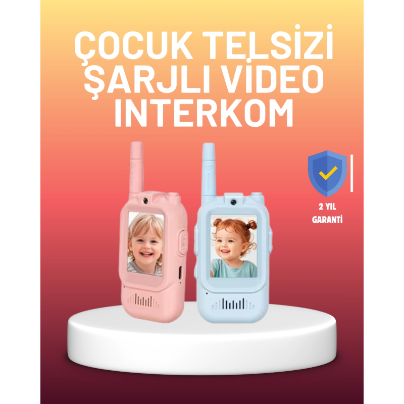Ekranlı Walkie Talkie Oyuncağı Ses Ve Görüntü Destekli Ekranlı Walkie Talkie Oyuncağı Ses Ve Görüntü Destekli