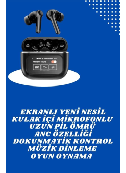 Ekranlı Yeni Nesil Pro Kulaklık Ve Akıllı Saat Kampanyası Kulak İçi Mikrofonlu