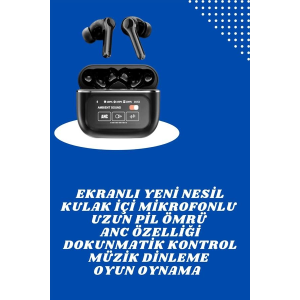 Ekranlı Yeni Nesil Pro Kulaklık Ve Akıllı Saat Kampanyası Kulak İçi Mikrofonlu
