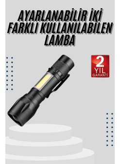 El Feneri Uzun Menzilli Usb Şarj Edilebilir Kamp Lambası