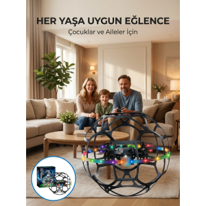 El Sensörlü Uçan Top Drone Çocuklar İçin Led Işıklı Eğlence Oyuncağı