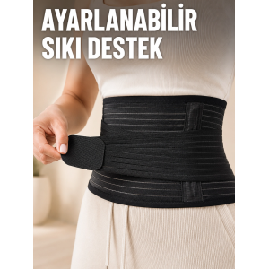 Elastik Bel Destek Korsesi Ayarlanabilir Cırtlı Sıkma Bantlı Bel Kemeri