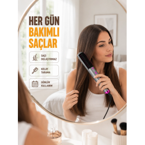 Elektriklenme Önleyici İyonik Saç Şekillendirme Fırçası