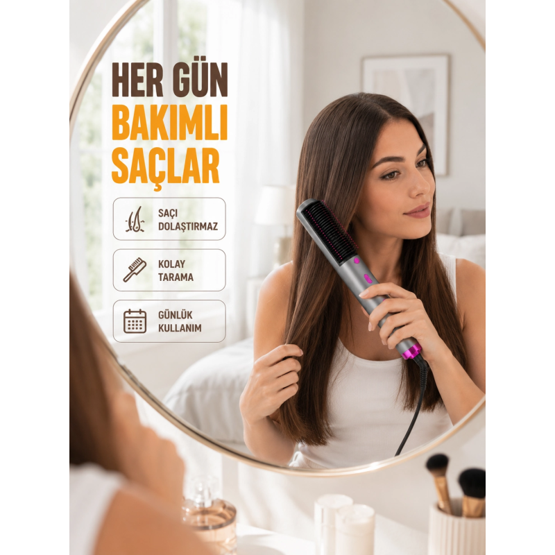 Elektriklenme Önleyici İyonik Saç Şekillendirme Fırçası Elektriklenme Önleyici İyonik Saç Şekillendirme Fırçası