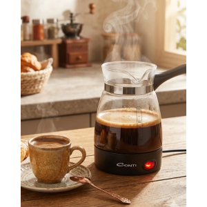 Elektrikli Cam Kahve Makinesi 650w 0.5 Litre Kapasiteli Türk Kahvesi Makinesi