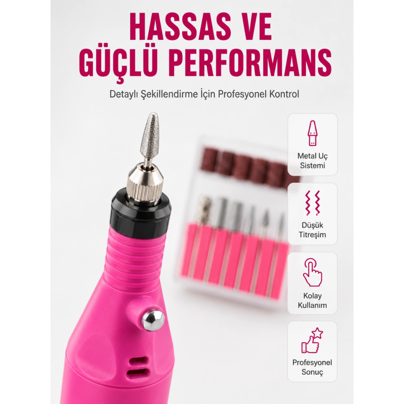 Elektrikli Manikür Pedikür Törpü Seti 6 Başlıklı Yeni Nesil Elektrikli Manikür Pedikür Törpü Seti 6 Başlıklı Yeni Nesil