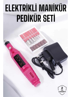 Elektrikli Manikür Pedikür Törpü Seti Protez Tırnak Nasır Temizleyici