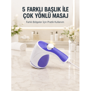 Elektrikli Masaj Aleti 5 Başlıklı Güçlü Titreşimli Selülit Karşıtı Vücut Masaj Cihazı