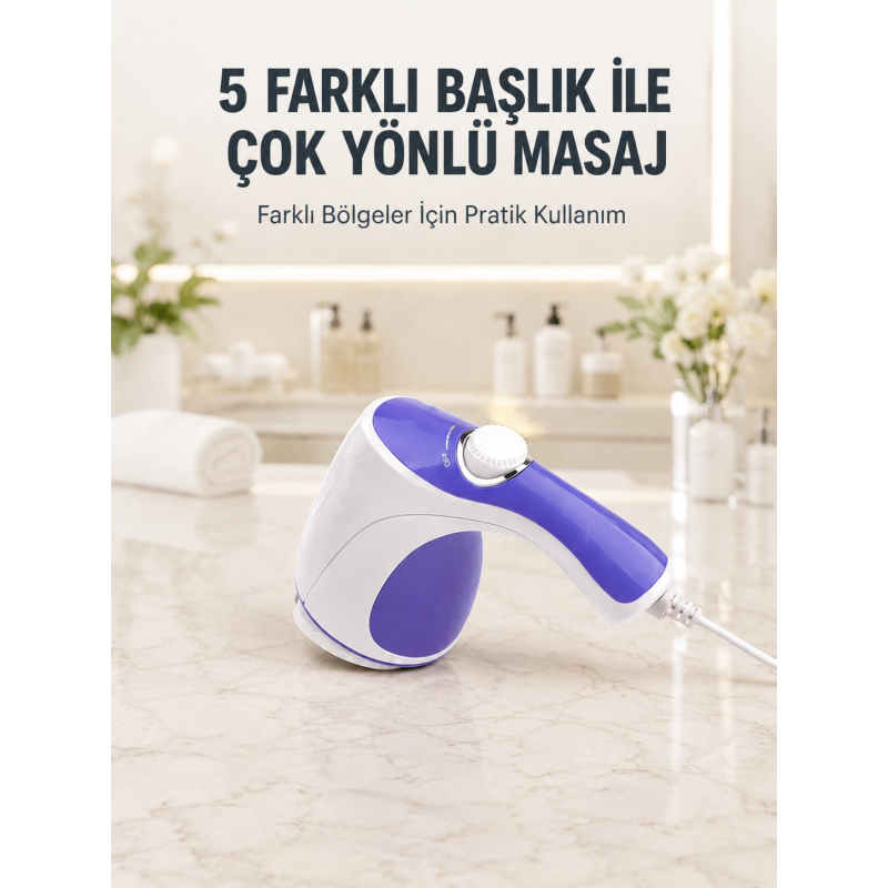 Elektrikli Masaj Aleti 5 Başlıklı Güçlü Titreşimli Selülit Karşıtı Vücut Masaj Cihazı Elektrikli Masaj Aleti 5 Başlıklı Güçlü Titreşimli Selülit Karşıtı Vücut Masaj Cihazı