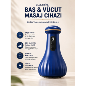 Elektrikli Masaj Cihazı Baş, Vücut Kullanımına Uygun