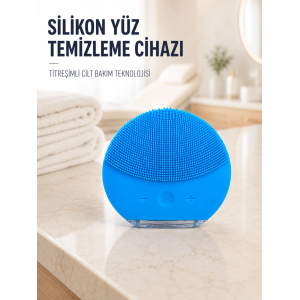 Elektrikli Silikon Yüz Temizleme Fırçası Şarjlı Ayarlanabilir Titreşimli