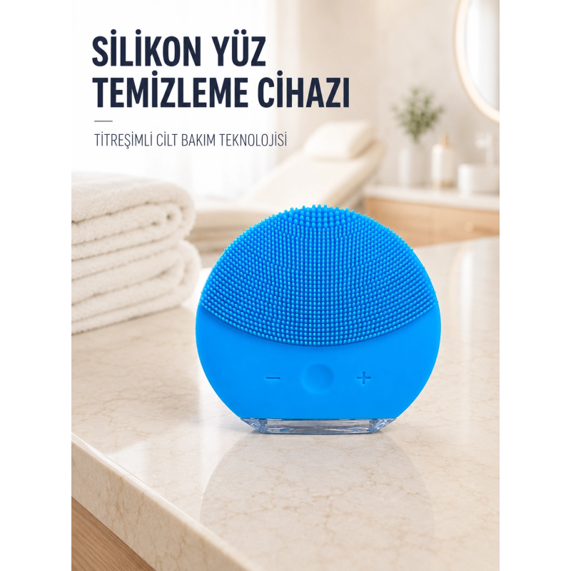 Elektrikli Silikon Yüz Temizleme Fırçası Şarjlı Ayarlanabilir Titreşimli Elektrikli Silikon Yüz Temizleme Fırçası Şarjlı Ayarlanabilir Titreşimli