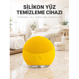 Elektrikli Silikon Yüz Temizleme Fırçası Şarjlı Ayarlanabilir Titreşimli Cilt Bakımı