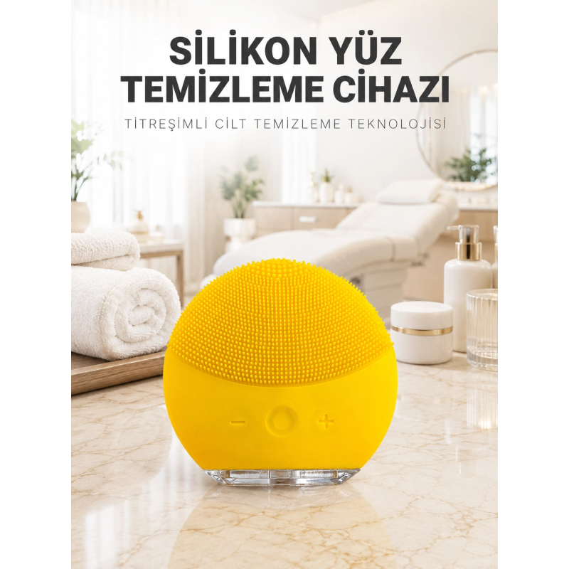 Elektrikli Silikon Yüz Temizleme Fırçası Şarjlı Ayarlanabilir Titreşimli Cilt Bakımı Elektrikli Silikon Yüz Temizleme Fırçası Şarjlı Ayarlanabilir Titreşimli Cilt Bakımı