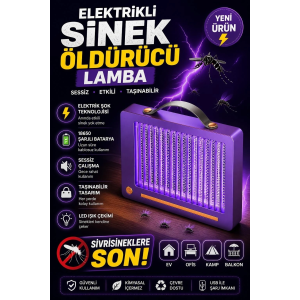 Elektrikli Sinek Öldürücü Lamba | Şarjlı, Sessiz, Led Işıklı Etkili Koruma