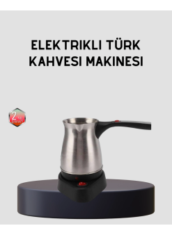 Elektrikli Türk Kahvesi Cezvesi 800w Kablosuz Döner Tabanlı