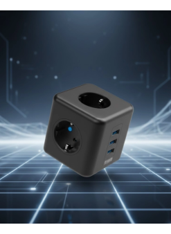 Elektronik Cihazlar İçin Akım Korumalı 3 Prizli Usb’li Küp Priz