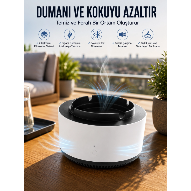 Elektronik Küllük Duman Giderici Hava Temizleyici Elektronik Küllük Duman Giderici Hava Temizleyici