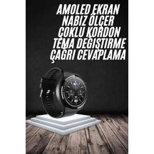 En Çok Tercih Edilen Akıllı Saat Amoled Ekran Nabız Sensörü Gps Uyumlu Adımsayar