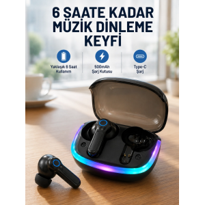 Enc Mikrofonlu Bluetooth 5.4 Kablosuz Kulaklık 40ms Düşük Gecikmeli Tws Kulaklık