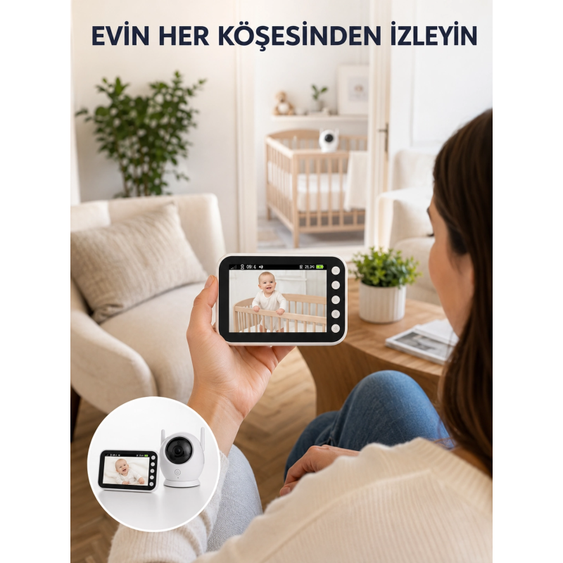 Enerji Tasarruflu Bebek İzleme Kamerası Gece Görüşlü Yeni Nesil Enerji Tasarruflu Bebek İzleme Kamerası Gece Görüşlü Yeni Nesil