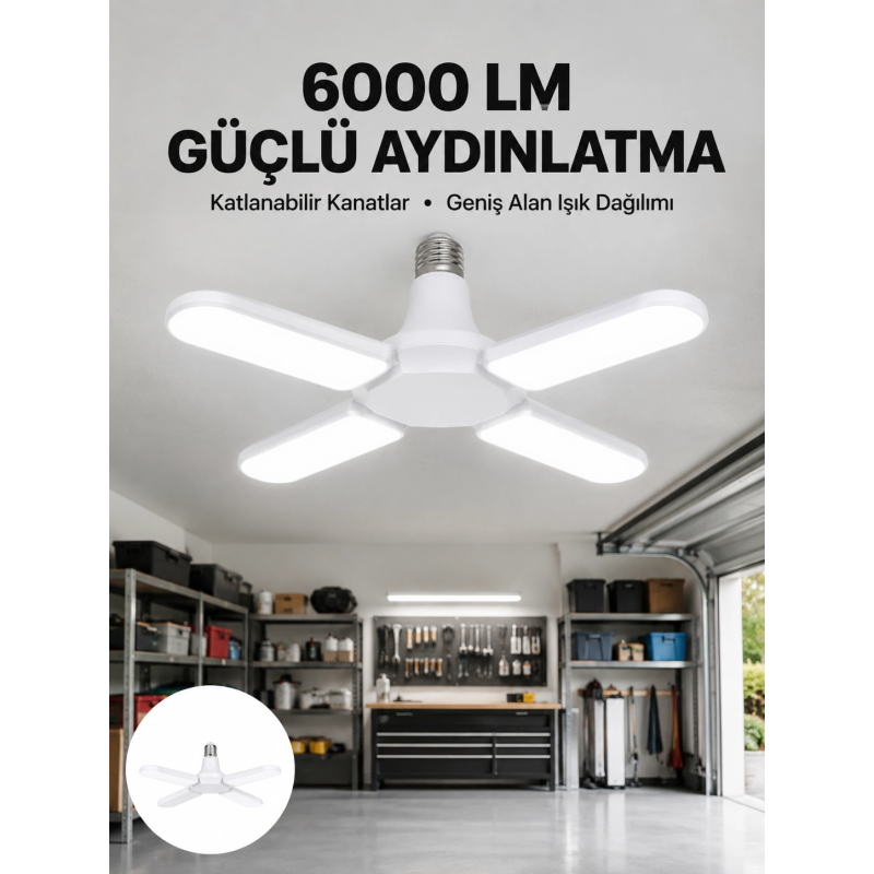 Enerji Tasarruflu Led Ampül 60 Watt 4 Kollu Beyaz Işık Yeni Nesil Enerji Tasarruflu Led Ampül 60 Watt 4 Kollu Beyaz Işık Yeni Nesil