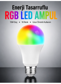 Enerji Verimli Akıllı Led Ampul, Uzaktan Kontrol Özellikli