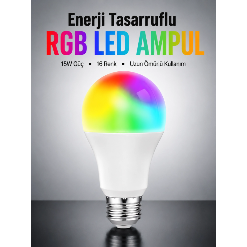 Enerji Verimli Akıllı Led Ampul, Uzaktan Kontrol Özellikli Enerji Verimli Akıllı Led Ampul, Uzaktan Kontrol Özellikli