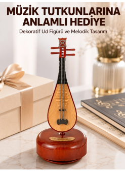 Enstrüman Figürlü Melodi Çalan Dekoratif Müzik Kutusu