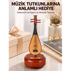 Enstrüman Figürlü Melodi Çalan Dekoratif Müzik Kutusu