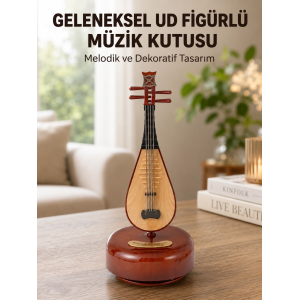 Enstrüman Şeklinde Müzik Kutusu Lüt Tasarım Melodious Music
