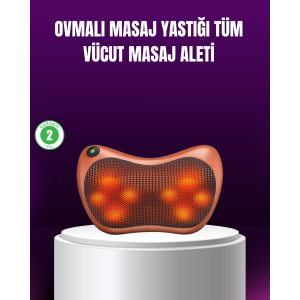 Ergonomik Derin Yoğurmalı Boyun Bel Sırt Masaj Cihazı Priz Çakmak Girişli