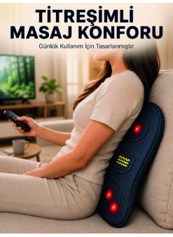 Ergonomik Isıtmalı Bel Masaj Minderi Sırt Destek Minderi