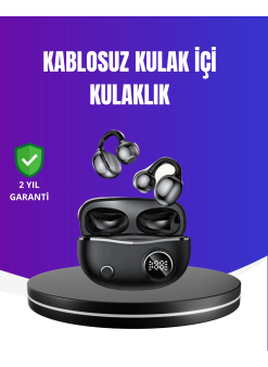 Ergonomik Klipsli Kablosuz Kulaklık – 30 Saat Pil Ve Dokunmatik Kontrol Özelliği