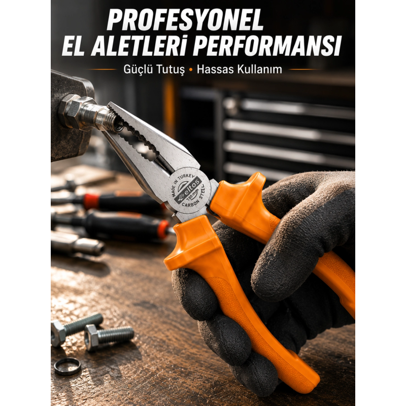 Ergonomik Saplı Hassas Kavrama Dövme Çelik Pense Ergonomik Saplı Hassas Kavrama Dövme Çelik Pense
