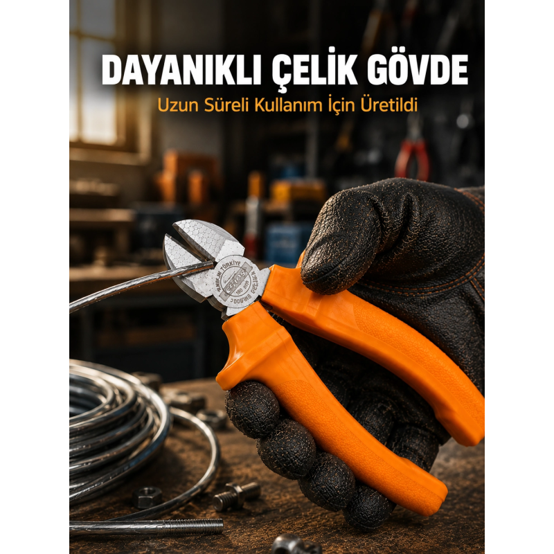 Ergonomik Saplı Hassas Kesim Sunan Dövme Çelik Yan Keski Ergonomik Saplı Hassas Kesim Sunan Dövme Çelik Yan Keski