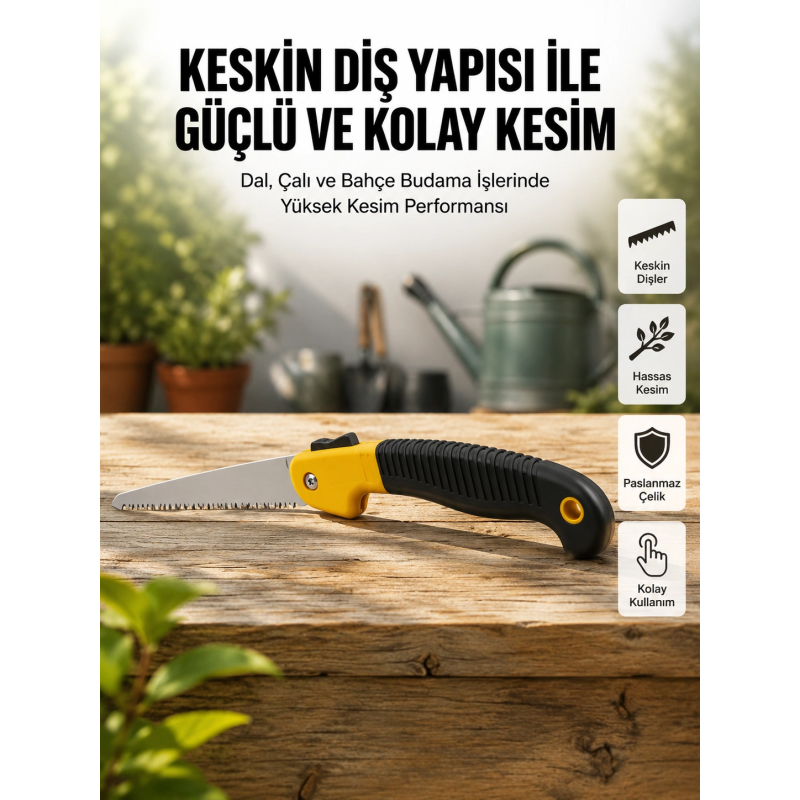 Ergonomik Saplı Katlanabilir Budama Testeresi Ergonomik Saplı Katlanabilir Budama Testeresi