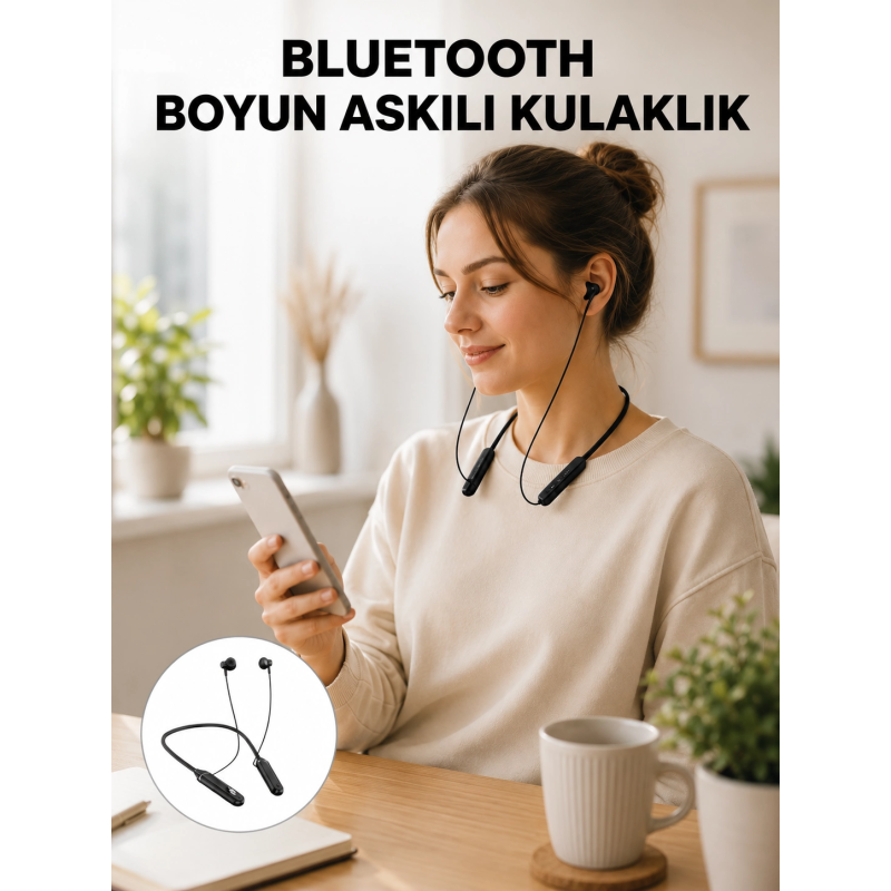 Ergonomik Tasarımlı Bluetooth Kulaklık – Gürültü Azaltmalı, Manyetik Yeni Nesil Ergonomik Tasarımlı Bluetooth Kulaklık – Gürültü Azaltmalı, Manyetik Yeni Nesil