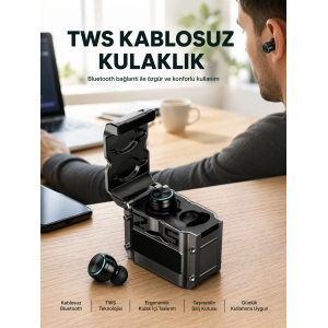 Ergonomik Tasarımlı Bluetooth Kulaklık | Suya Dayanıklı | Dokunmatik Kontrollü Yeni Nesil