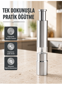 Ergonomik Tasarımlı, Nem Geçirmez Kapaklı Baharat Öğütücü