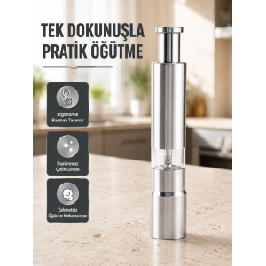 Ergonomik Tasarımlı, Nem Geçirmez Kapaklı Baharat Öğütücü